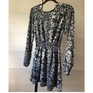 Forever21 Black Floral Pattern Dress